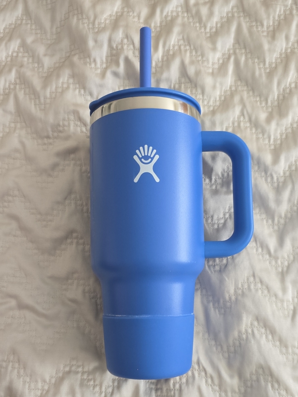 Hydro Flask Bright Blue Insulated Travel Mug with Handle and Straw